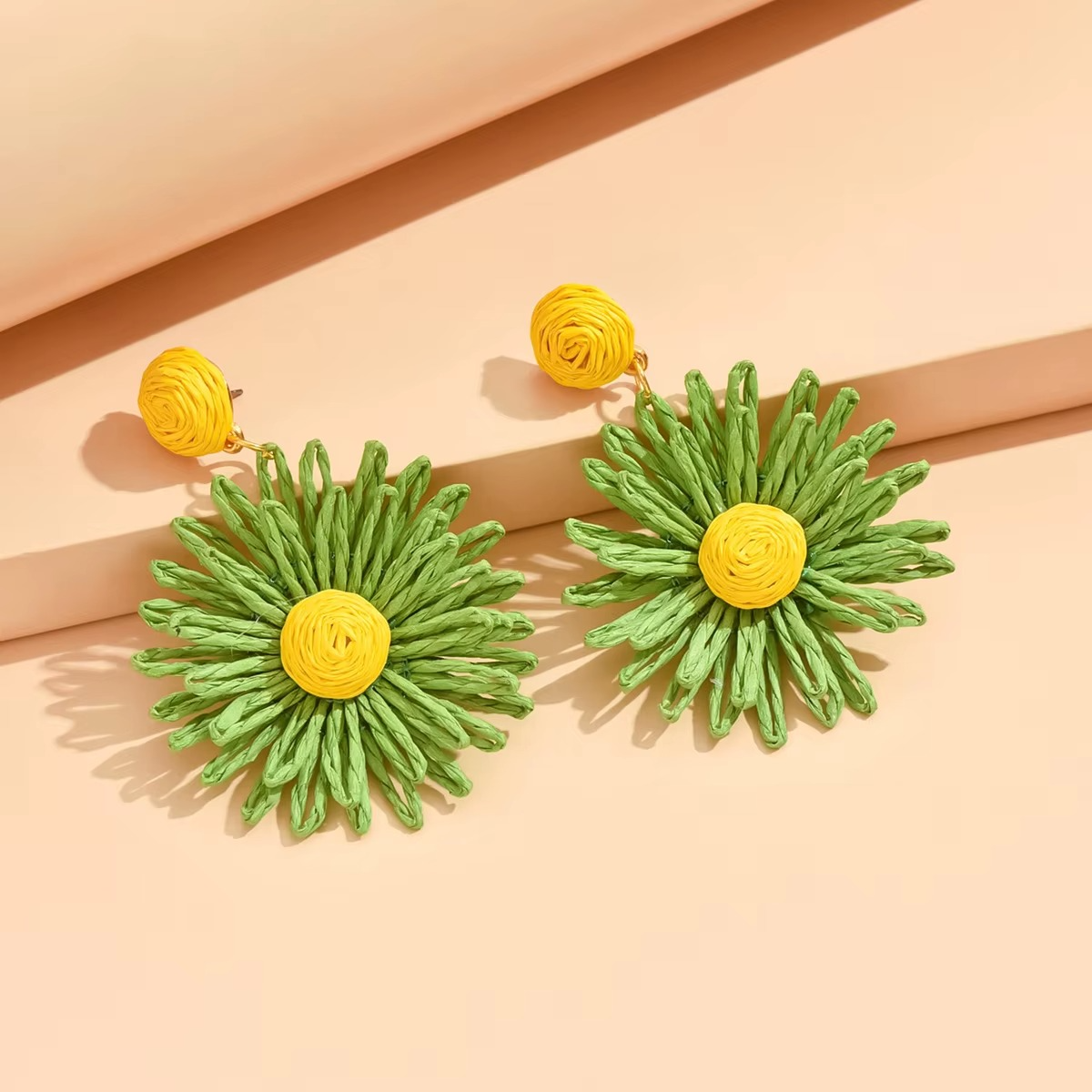 Colorful sunflower earrings