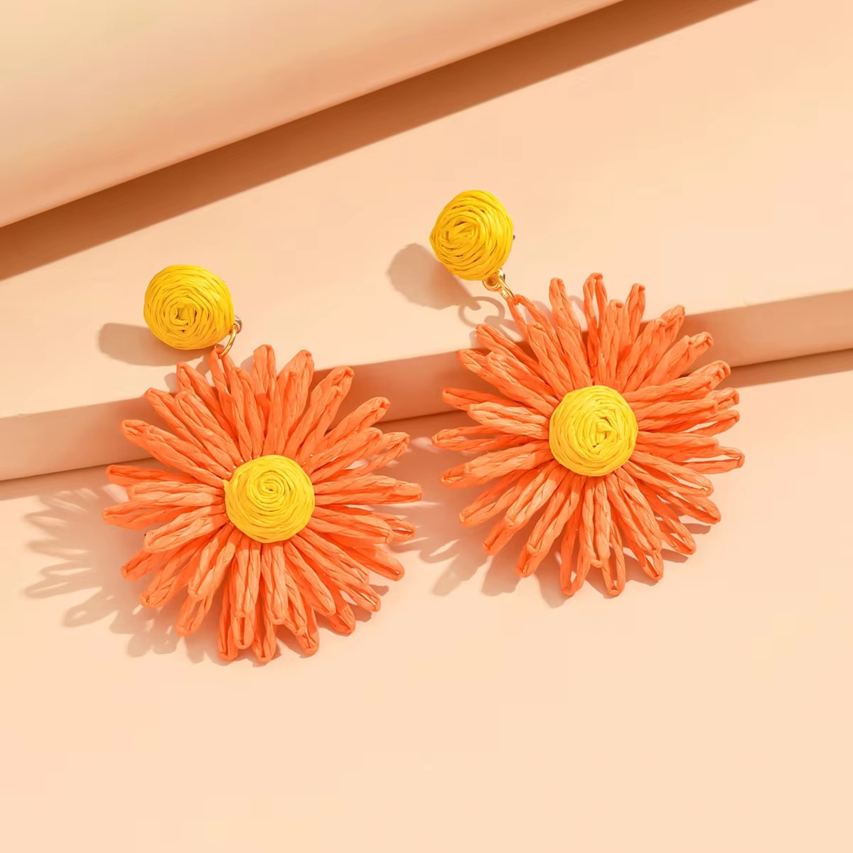 Colorful sunflower earrings