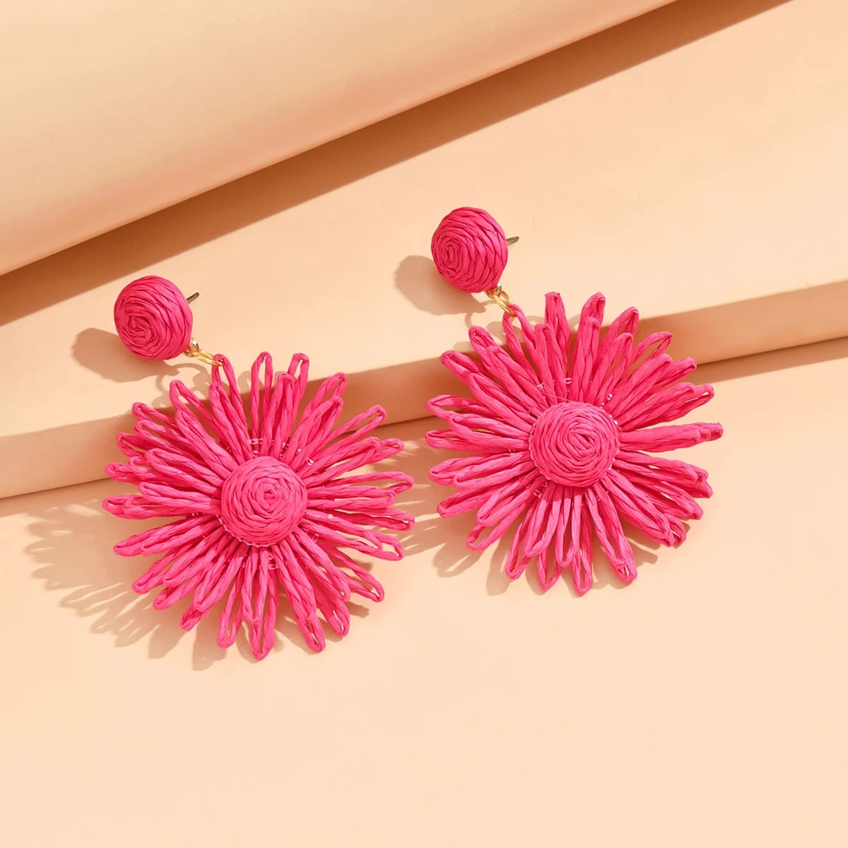 Colorful sunflower earrings