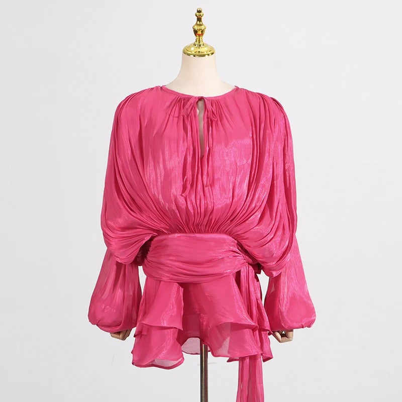 'Rona' Loose Lace-Up Dress