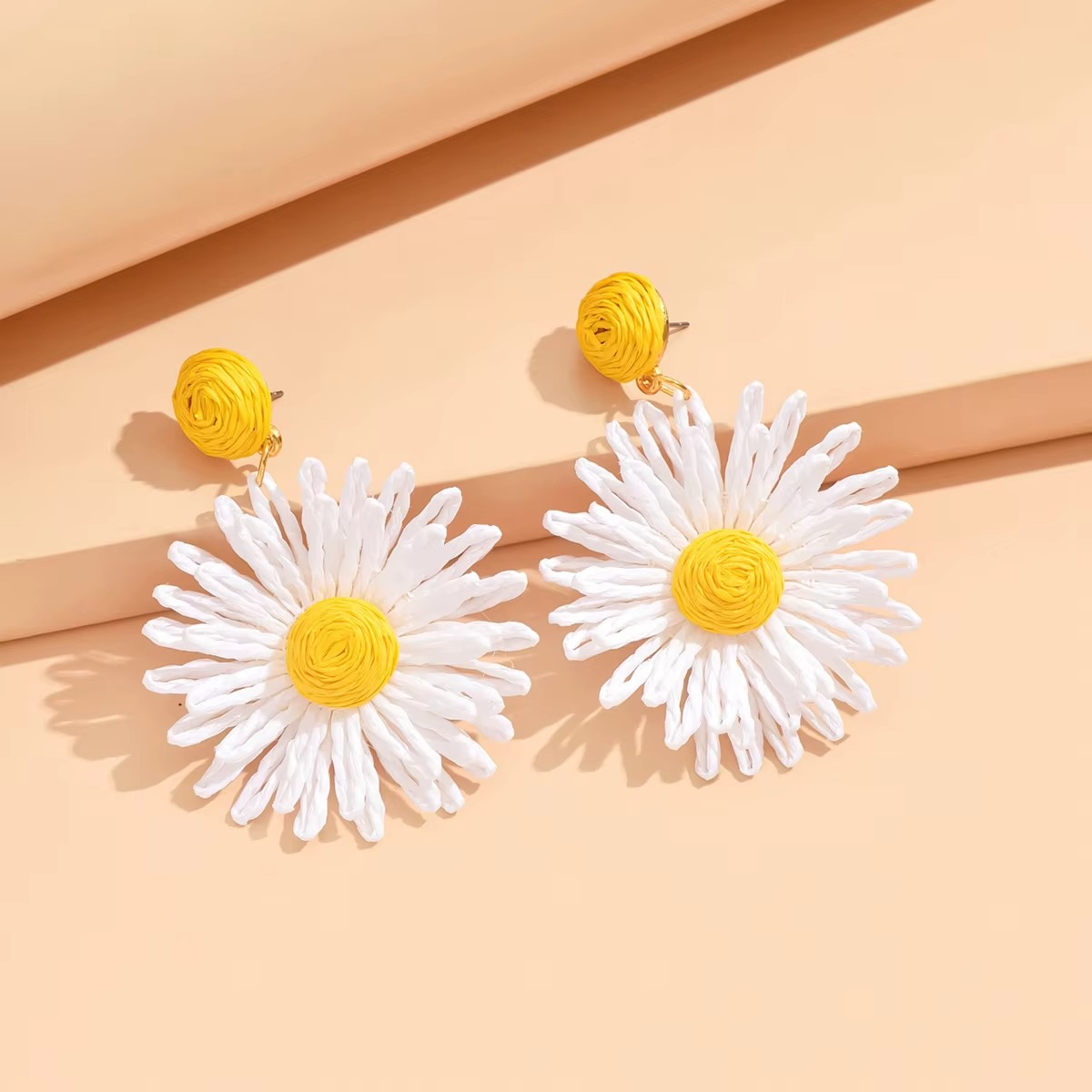 Colorful sunflower earrings