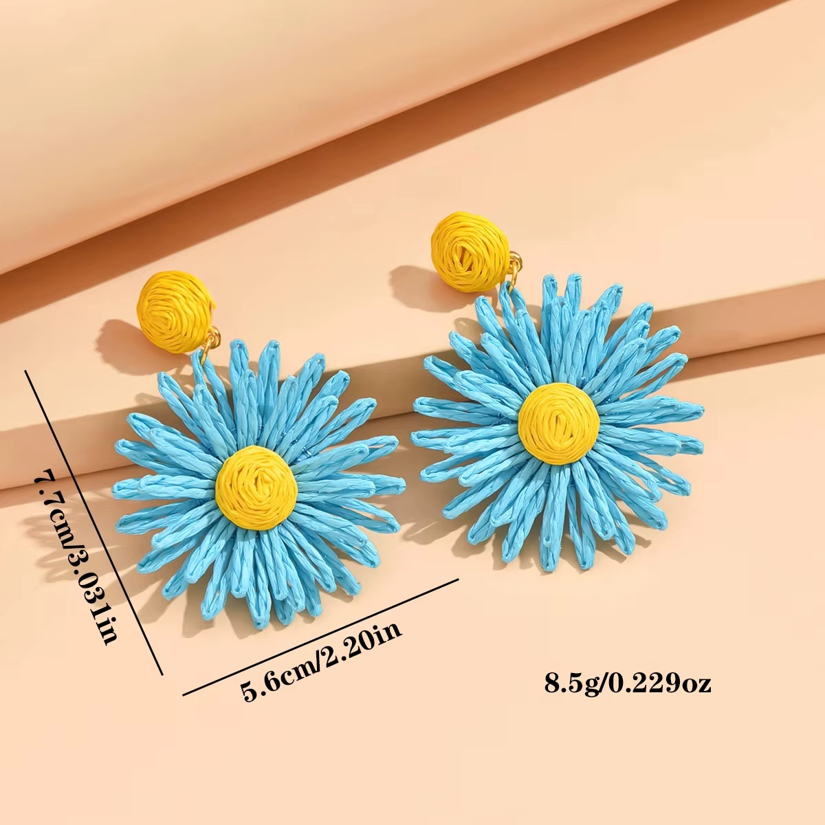 Colorful sunflower earrings