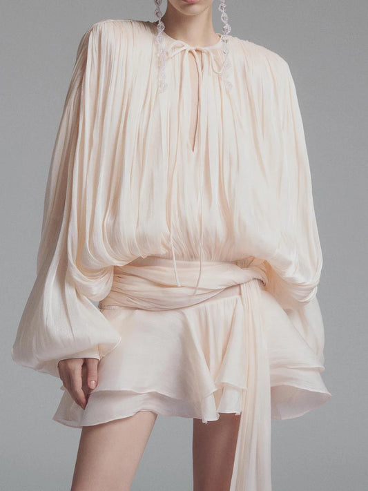 'Rona' Loose Lace-Up Dress